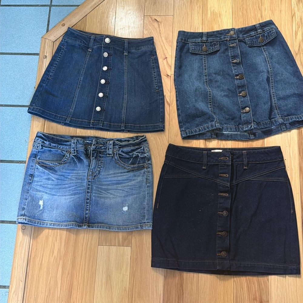 Cute Jean mini skirts between a size 0 to 4